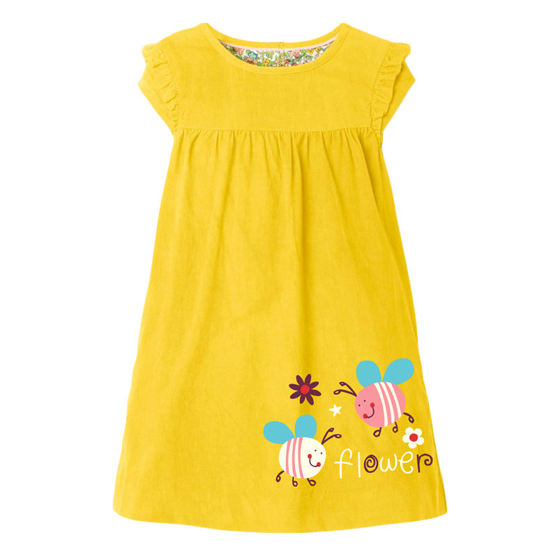 Vestido Princesa Infantil Niña Sin Mangas 2-7 Años