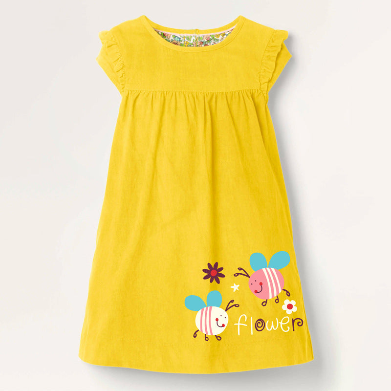 Vestido Princesa Infantil Niña Sin Mangas 2-7 Años