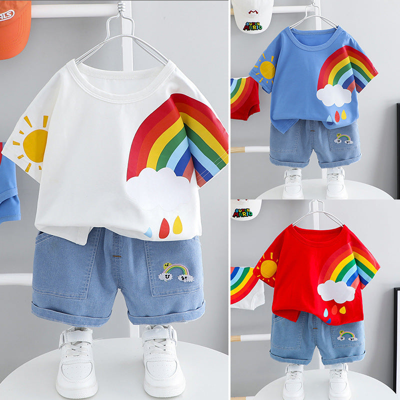 Conjunto para Niño con Estampado — Camiseta y Pantalón Corto Bebé