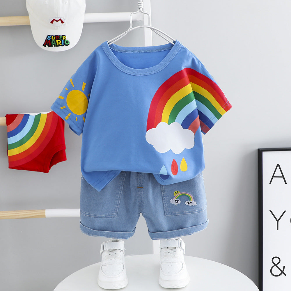Conjunto para Niño con Estampado — Camiseta y Pantalón Corto Bebé