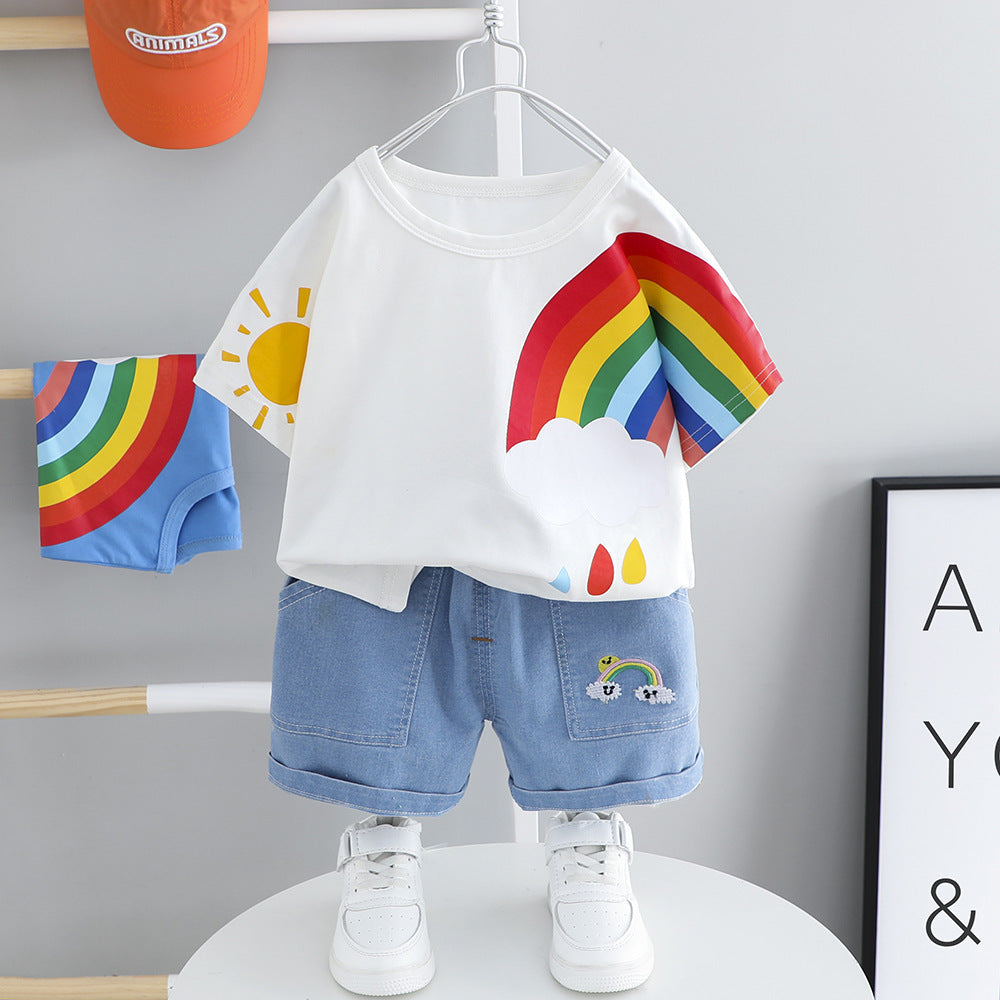 Conjunto para Niño con Estampado — Camiseta y Pantalón Corto Bebé