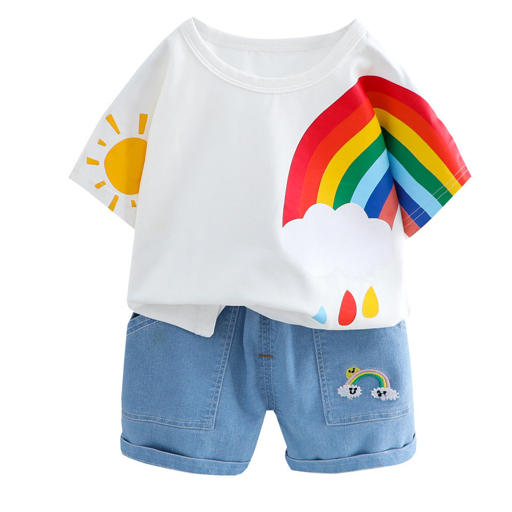 Conjunto para Niño con Estampado — Camiseta y Pantalón Corto Bebé