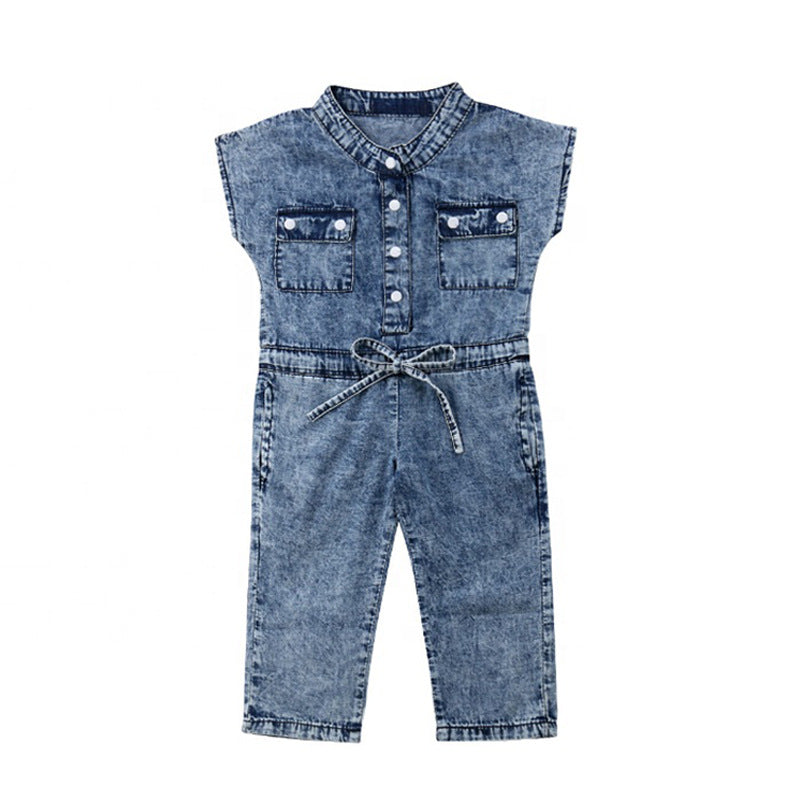 GIRLS' DENIM OVERALLS