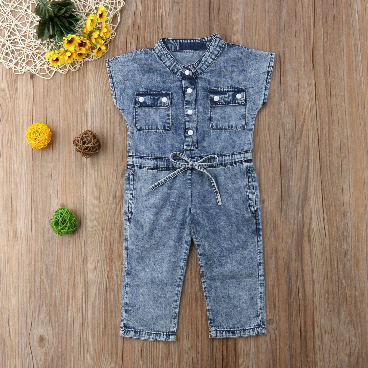 GIRLS' DENIM OVERALLS