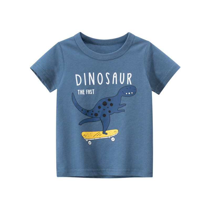 Camiseta Infantil Estampada Manga Corta Transpirable — Algodón 95%