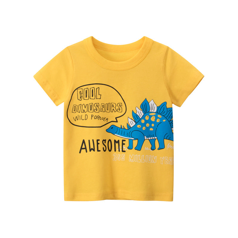 Camiseta Infantil Estampada Manga Corta Transpirable — Algodón 95%
