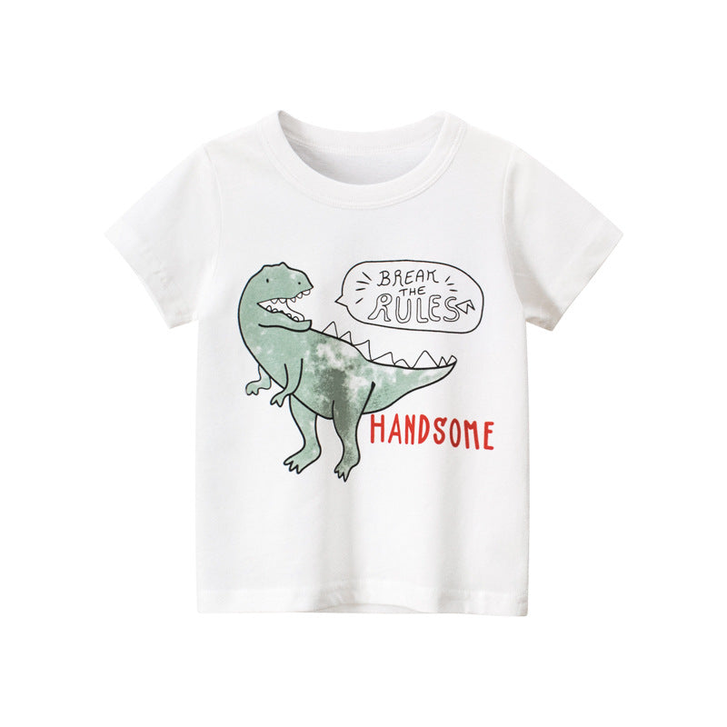 Camiseta Infantil Estampada Manga Corta Transpirable — Algodón 95%