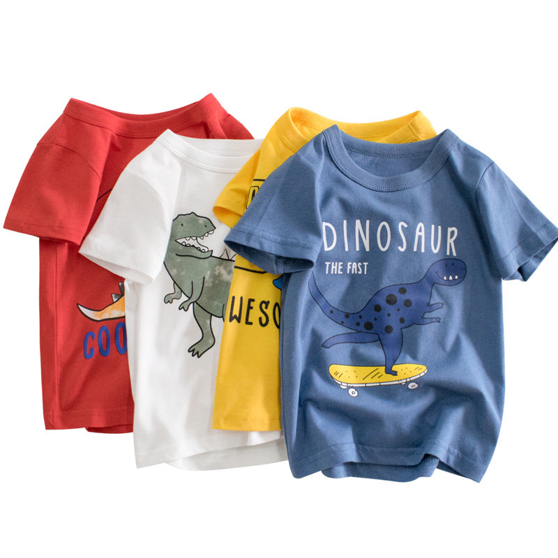 Camiseta Infantil Estampada Manga Corta Transpirable — Algodón 95%