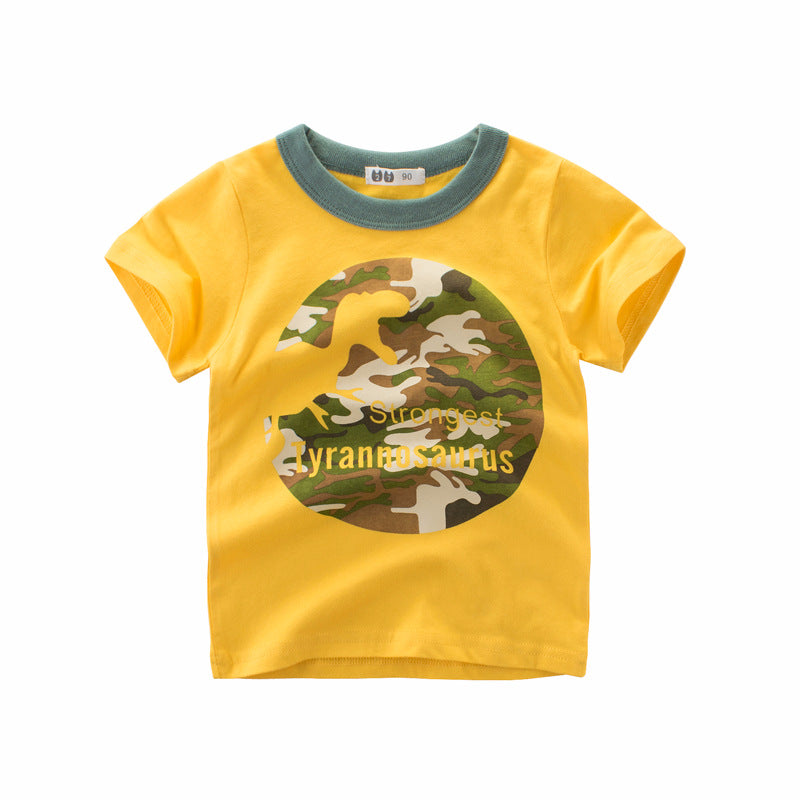 Camiseta de Manga Corta para Niño — Algodón Básica