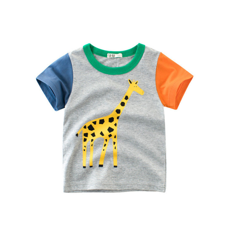 Camiseta de Manga Corta para Niño — Algodón Básica