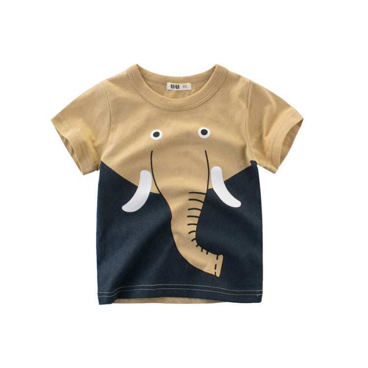 Camiseta de Manga Corta para Niño — Algodón Básica