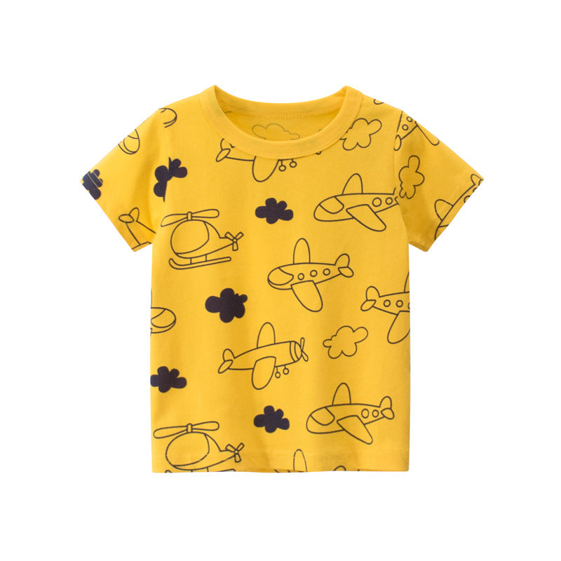 Camiseta de Manga Corta para Niño — Algodón Básica