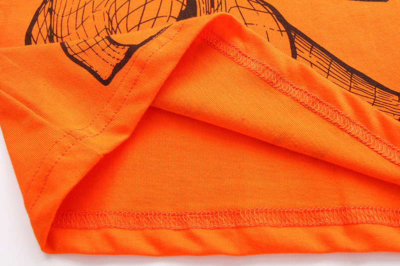 Camiseta Infantil de Algodón de Manga Corta y Cuello Redondo — 100% Algodón