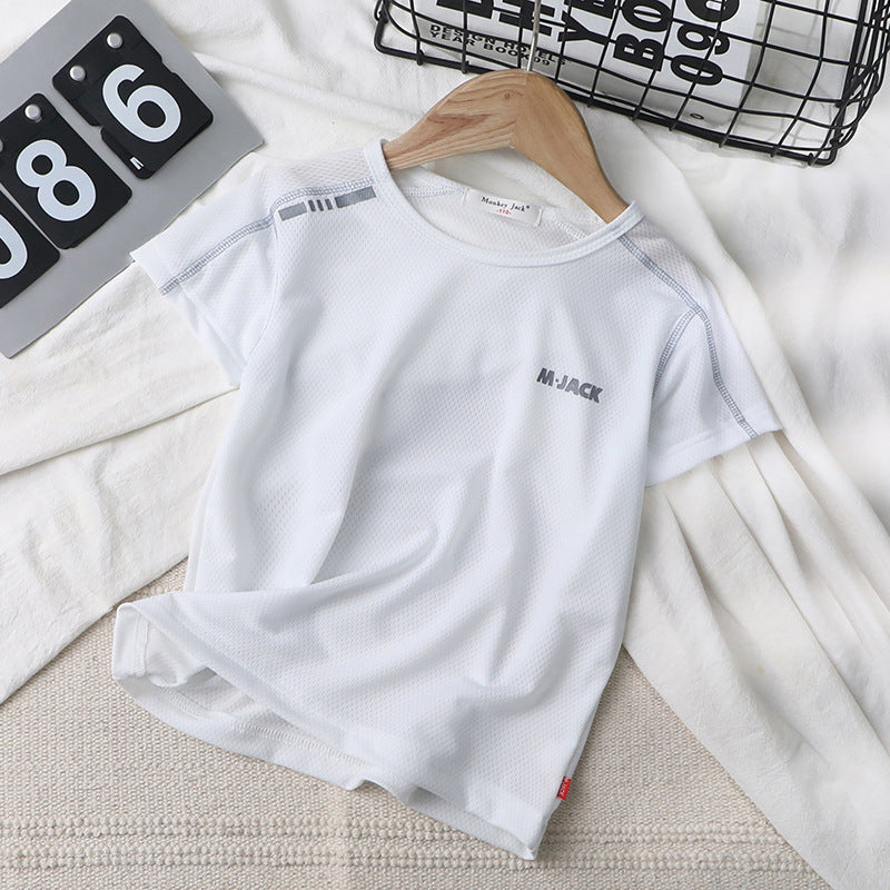 Camiseta Transpirable de Manga Corta para Niños — Fresca y Cómoda