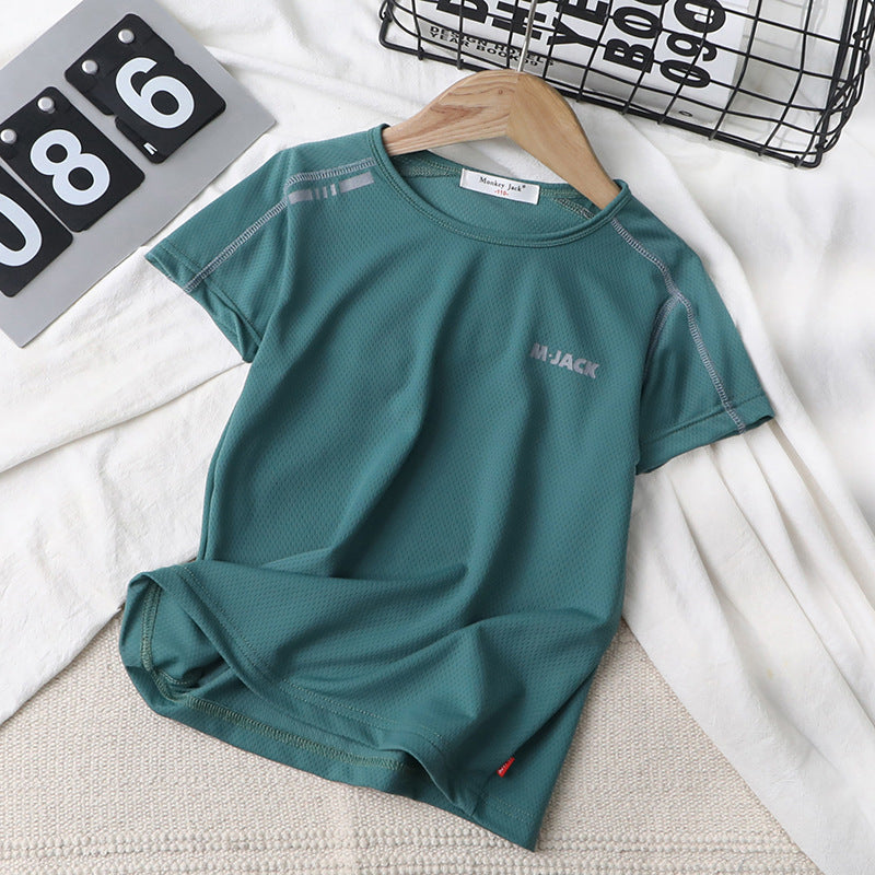 Camiseta Transpirable de Manga Corta para Niños — Fresca y Cómoda