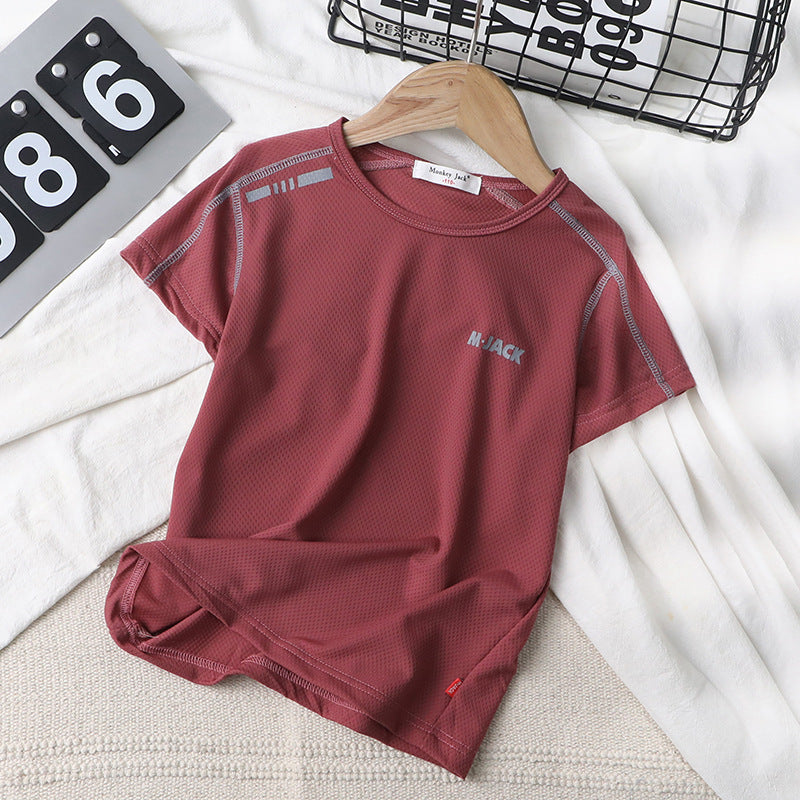 Camiseta Transpirable de Manga Corta para Niños — Fresca y Cómoda