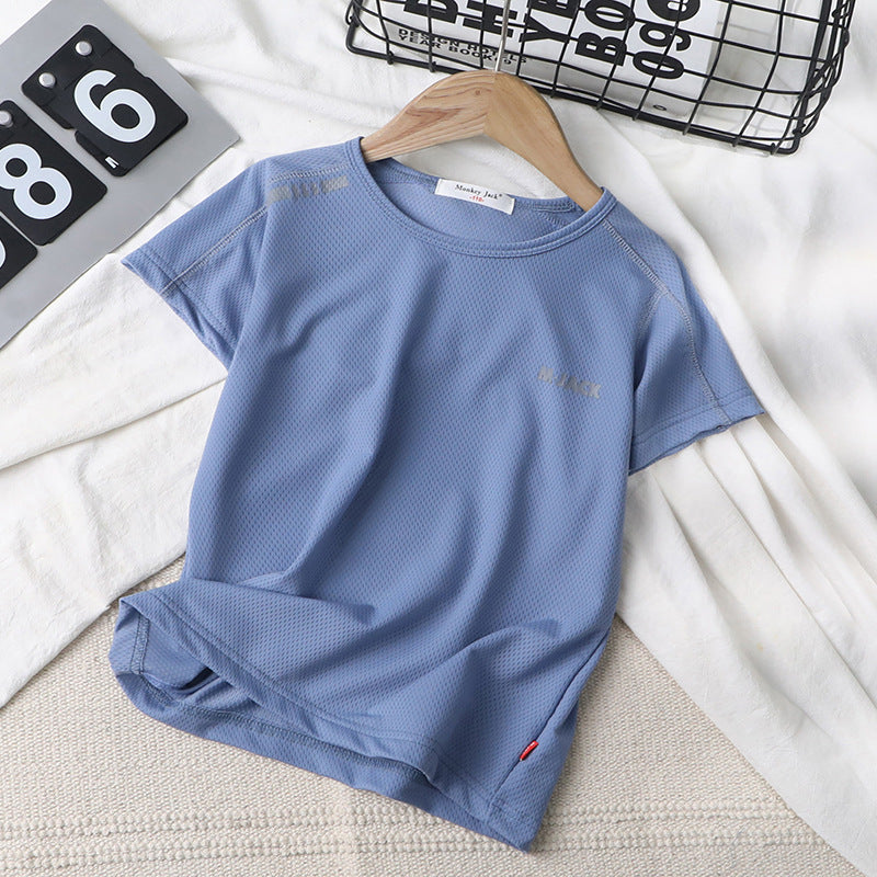 Camiseta Transpirable de Manga Corta para Niños — Fresca y Cómoda