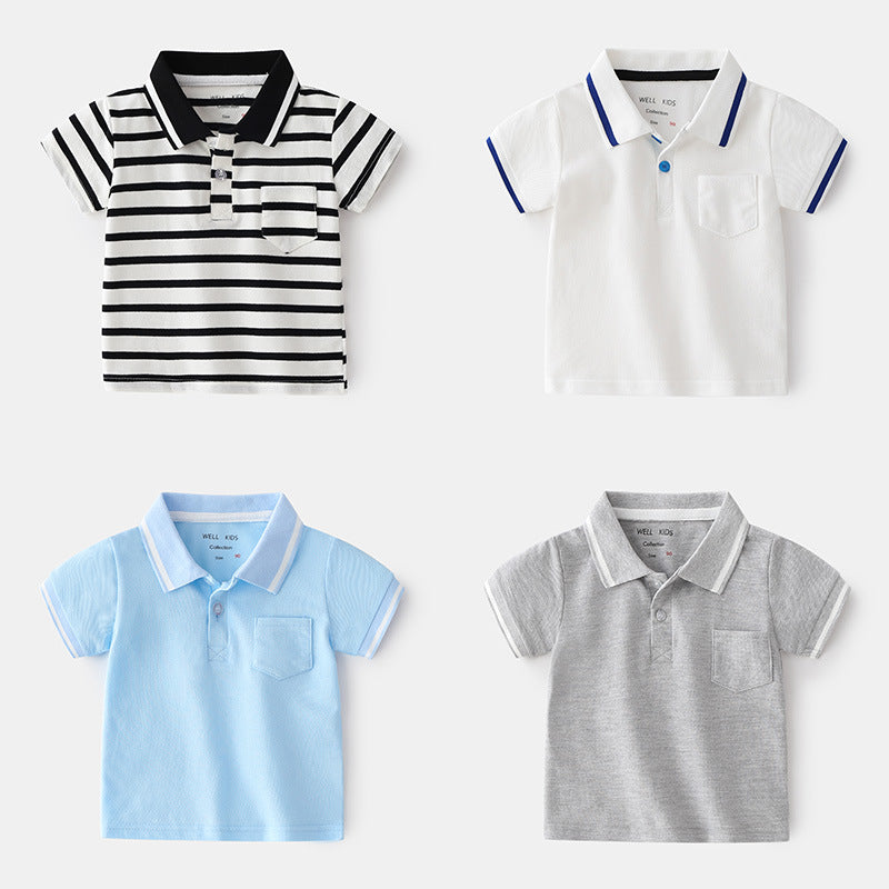 Camisa Polo Manga Corta para Niños — Algodón Casual