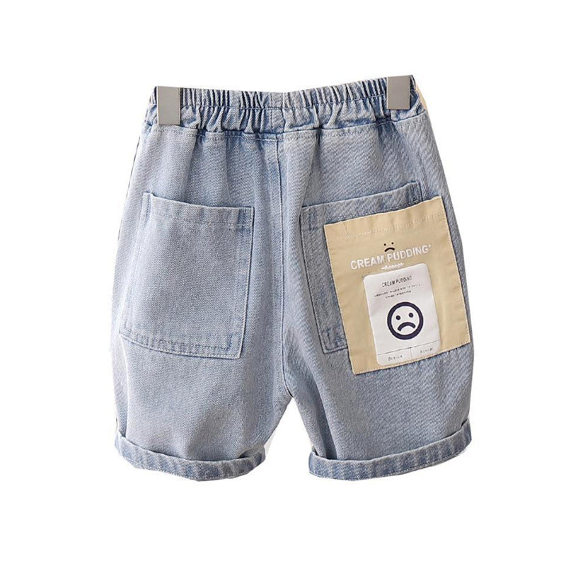Pantalones Cortos Finos para Niño — Denim Casual Verano