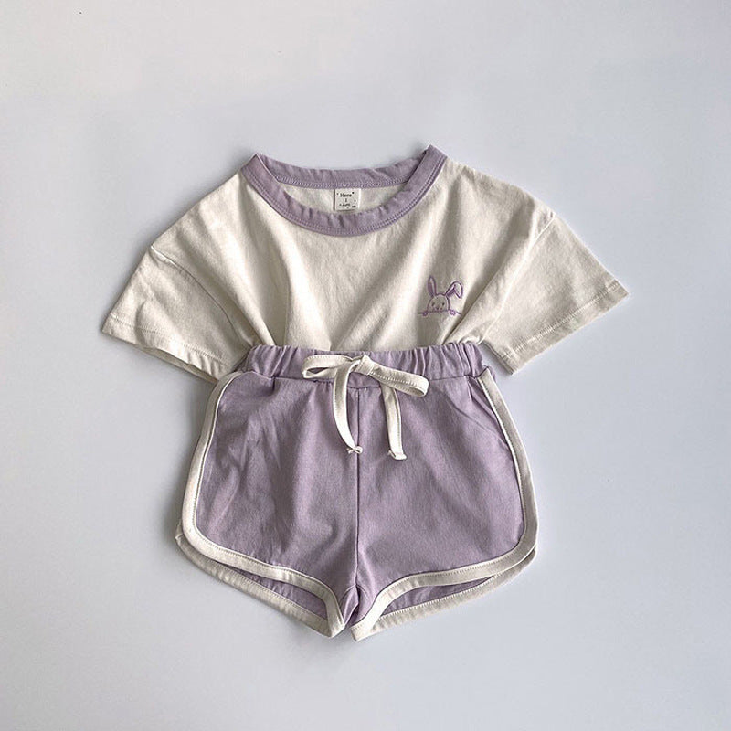 Conjunto Infantil de Algodón con Estampado Animal para Niña — 2 Piezas Verano