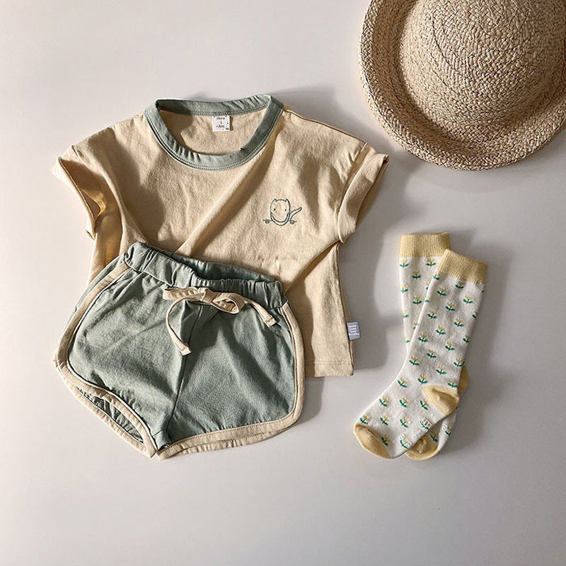 Conjunto Infantil de Algodón con Estampado Animal para Niña — 2 Piezas Verano