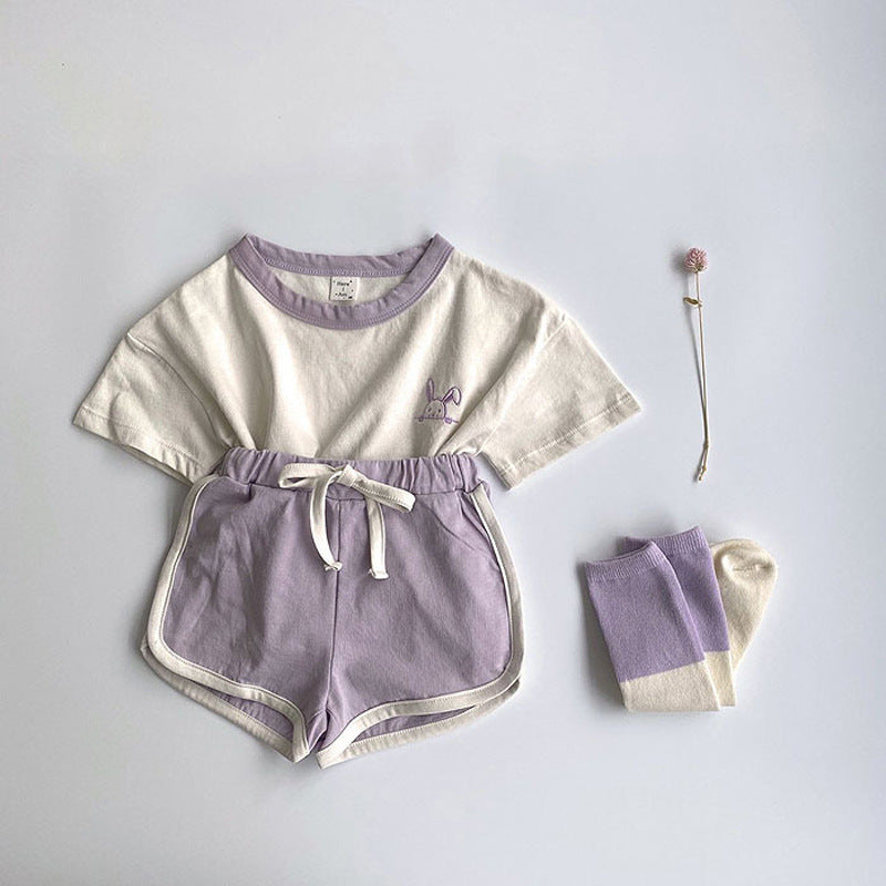Conjunto Infantil de Algodón con Estampado Animal para Niña — 2 Piezas Verano