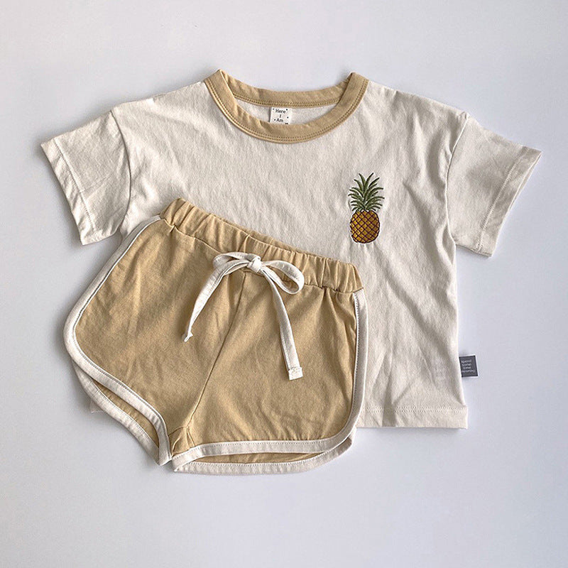 Conjunto Infantil de Algodón con Estampado Animal para Niña — 2 Piezas Verano