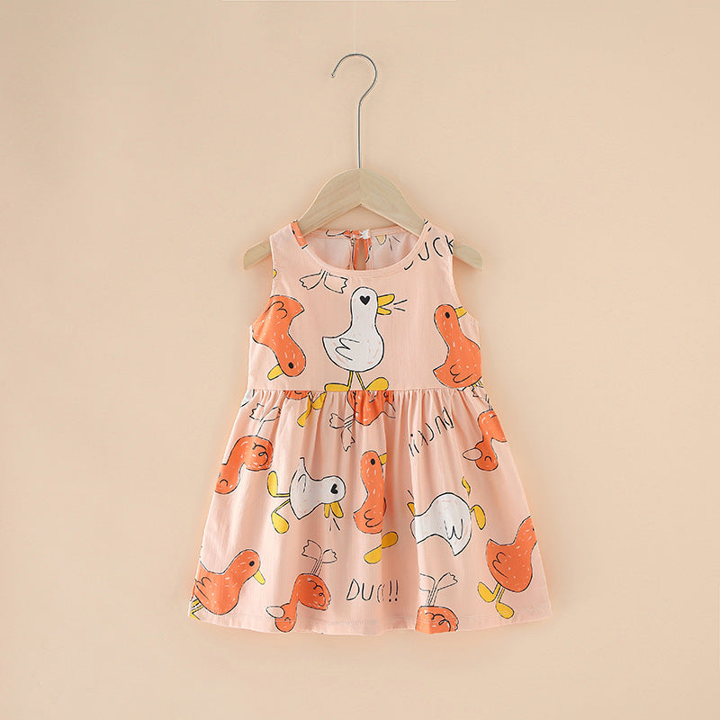 Vestido de Verano para Niña Algodón Puro — Estilo Coreano