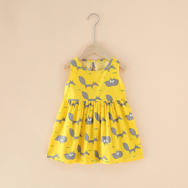 Vestido de Verano para Niña Algodón Puro — Estilo Coreano