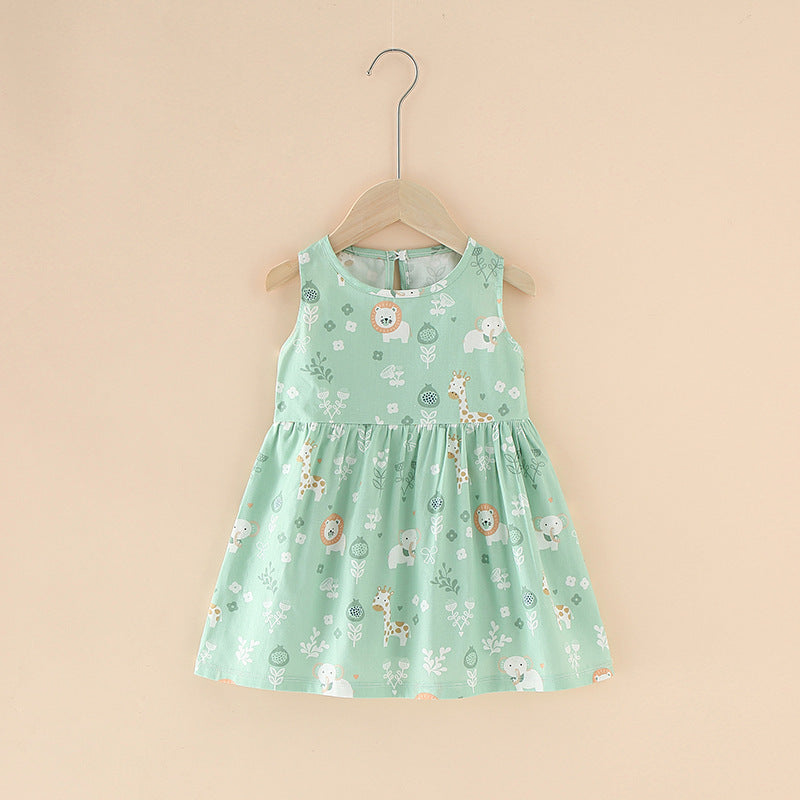Vestido de Verano para Niña Algodón Puro — Estilo Coreano