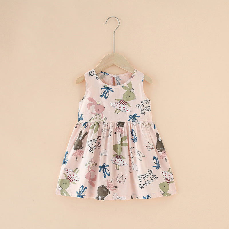 Vestido de Verano para Niña Algodón Puro — Estilo Coreano