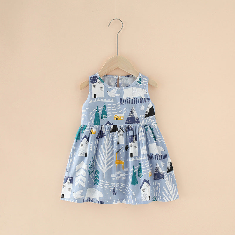 Vestido de Verano para Niña Algodón Puro — Estilo Coreano