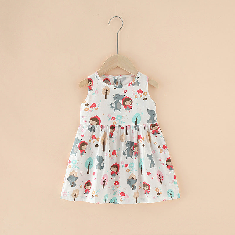 Vestido de Verano para Niña Algodón Puro — Estilo Coreano
