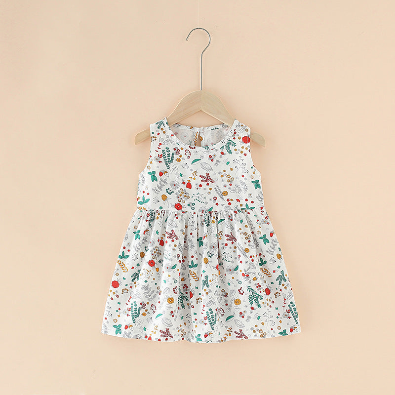 Vestido de Verano para Niña Algodón Puro — Estilo Coreano