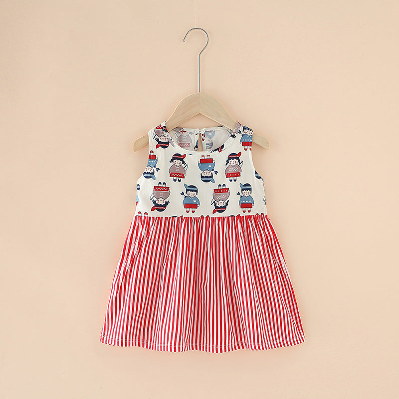 Vestido de Verano para Niña Algodón Puro — Estilo Coreano