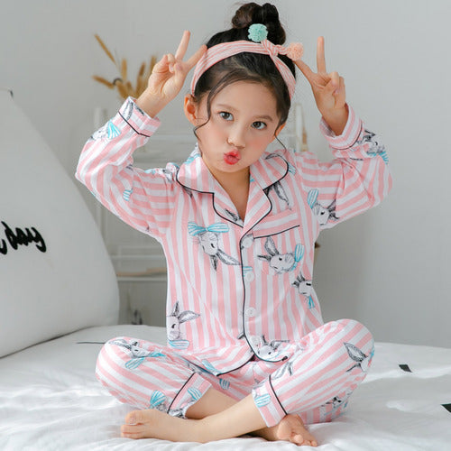 Pijamas de Seda con Estampado para Niñas — Suaves y Frescos