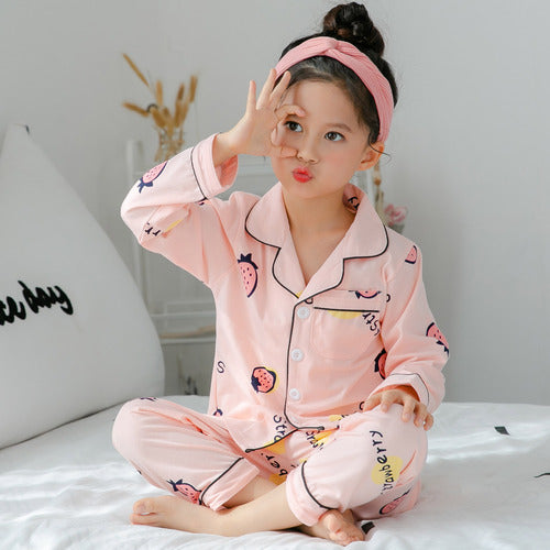 Pijamas de Seda con Estampado para Niñas — Suaves y Frescos