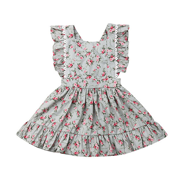 Vestido Floral para Bebé Niña — Tejido Suave Ocasiones Especiales