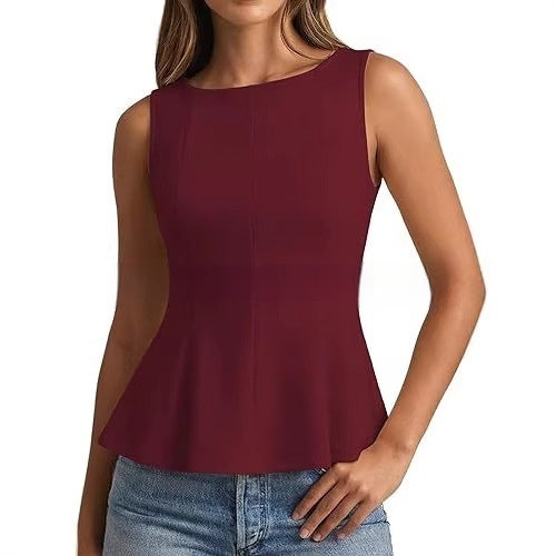 Blusa ajustada de corte elegante para mujer