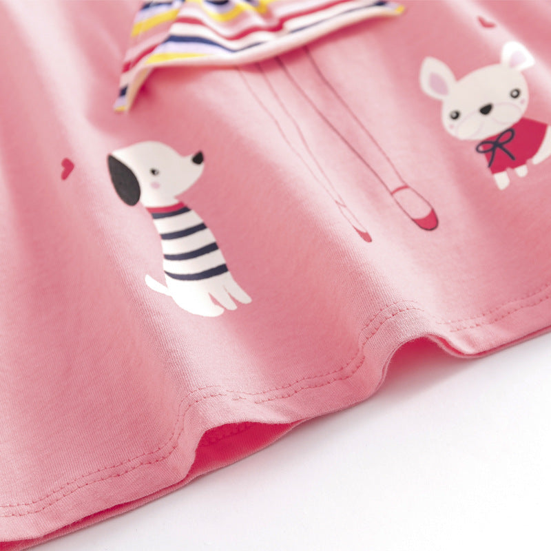 Camiseta Manga Corta Niña Estampado Dibujos Animados — Clase A