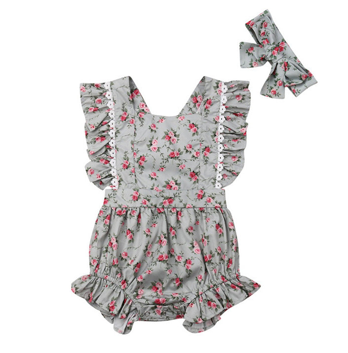 Vestido Floral para Bebé Niña — Tejido Suave Ocasiones Especiales