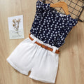 Conjunto Dos Piezas Manga Corta y Short para Niñas — Algodón