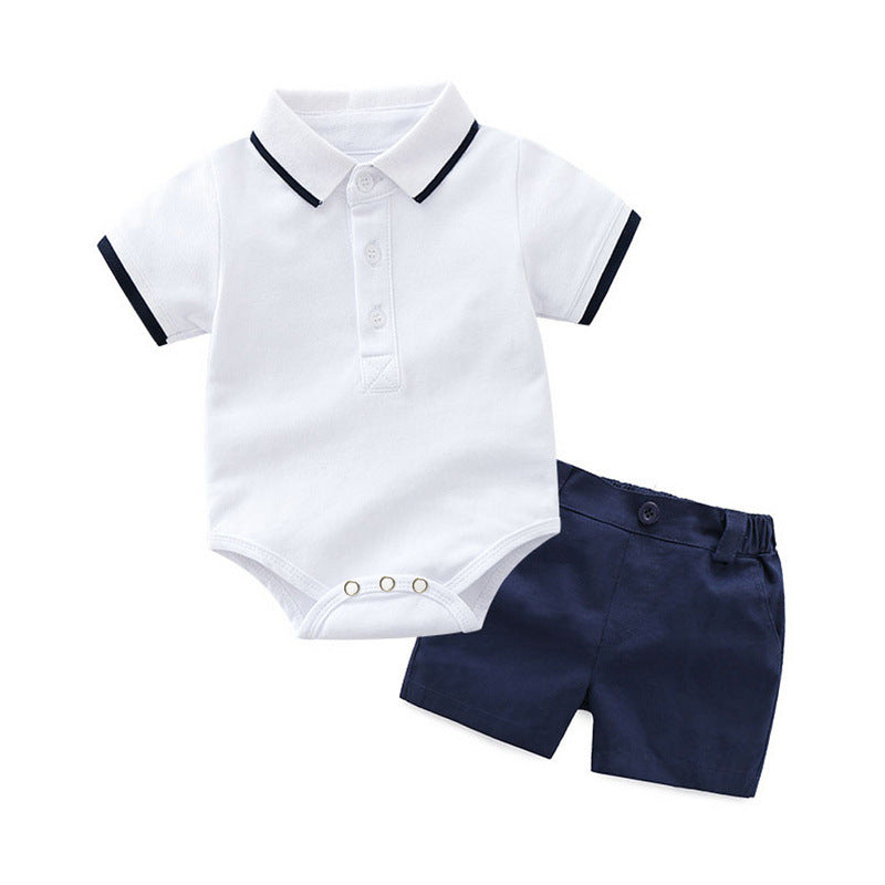 Conjunto para Bebé de Dos Piezas: Body Polo y Pantalón Corto — Estilo desde el Primer Día