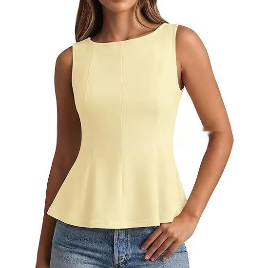 Blusa ajustada de corte elegante para mujer