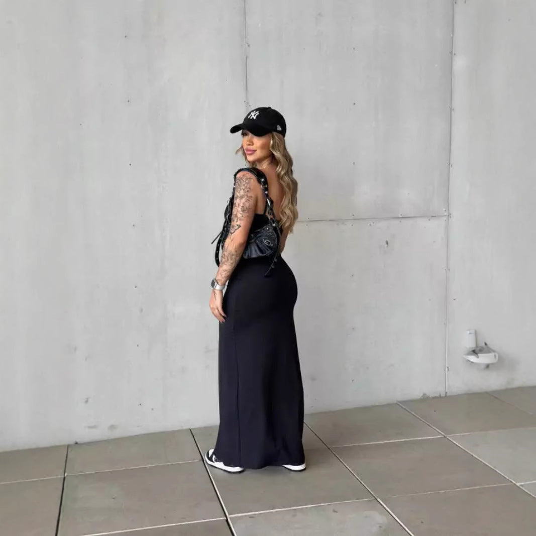 Falda ajustada con abertura lateral a la moda