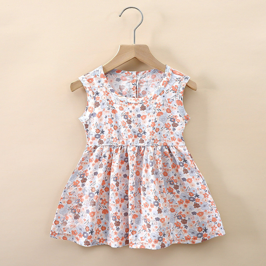 Vestido de Niña de Algodón y Seda Fino