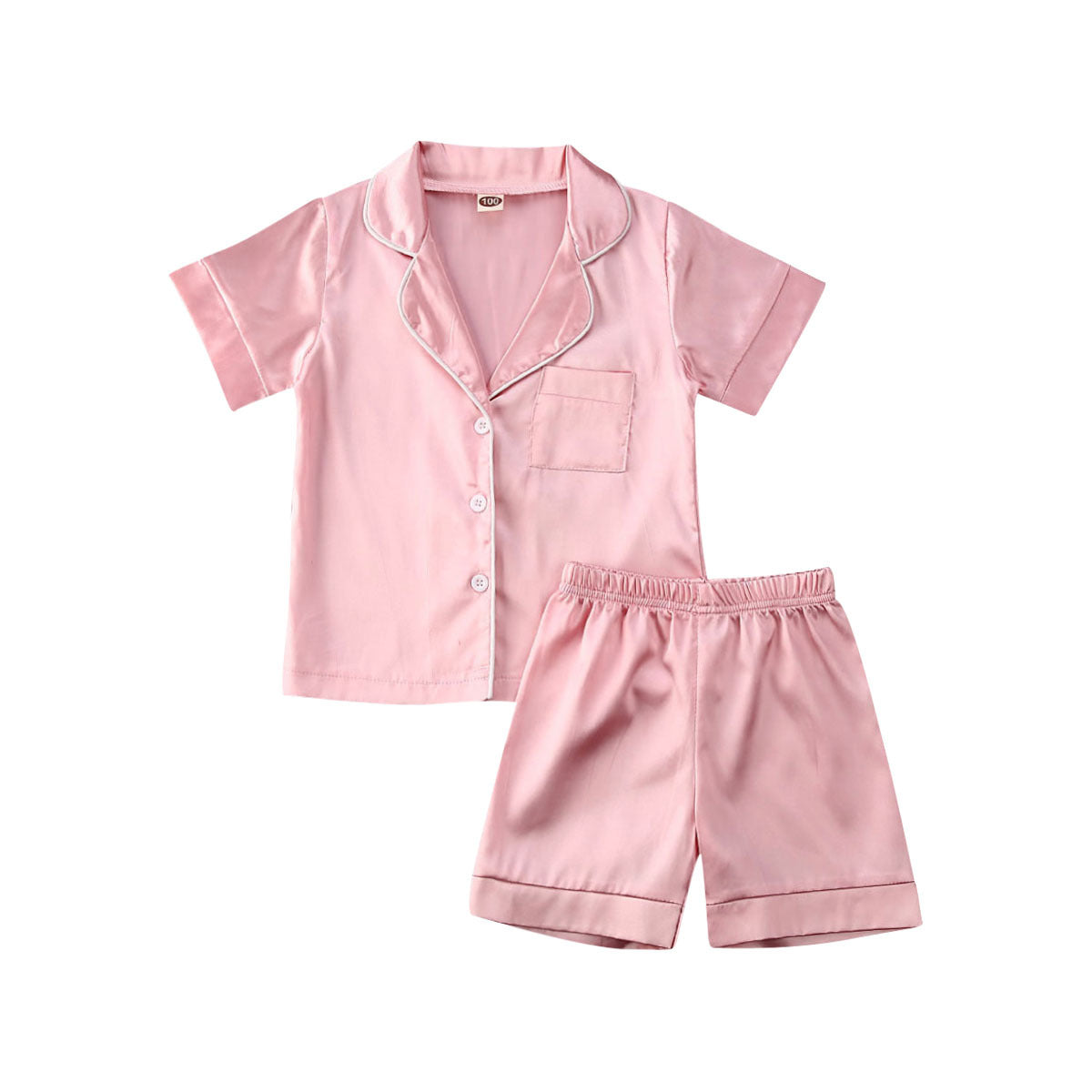 Pijama de Dos Piezas de Algodón de Manga Corta para Niños — Suave y Cómodo