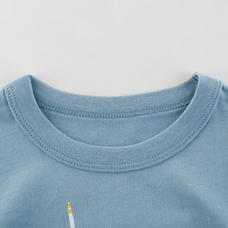 Camiseta de Manga Corta para Niños — Básica Algodón