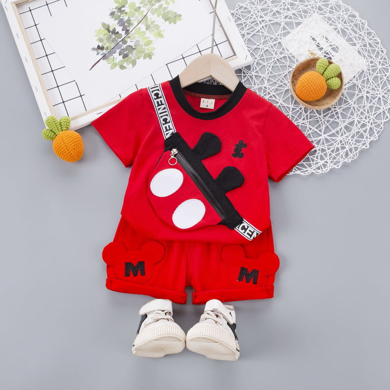 Conjunto de Dos Piezas para Bebé con Dibujos Animados — Adorable y Divertido