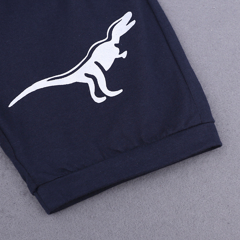 Two-piece dinosaur print outfit for boys